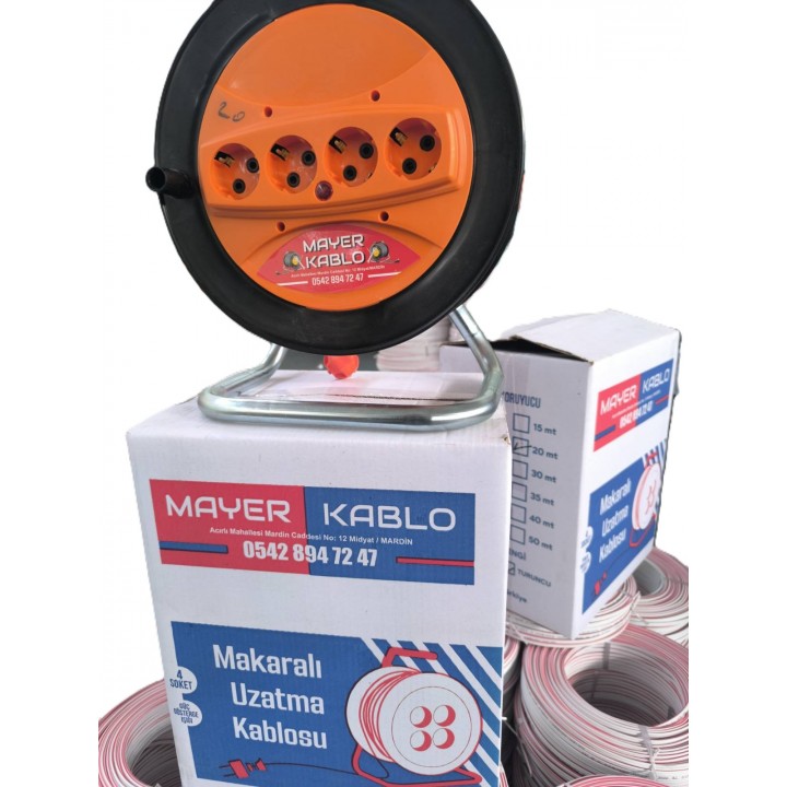 MAKARALI UZATMA KABLOSU (20 MT,30 MT,40 MT VE 50 MT)